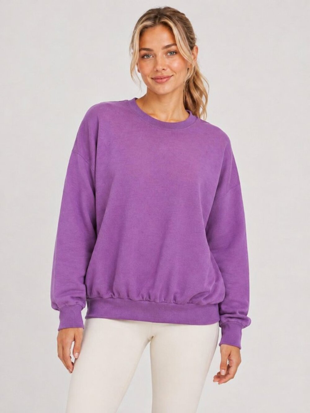 CALIA by Carrie Underwood Purple Pullover Crew Sweatshirt Ultra Soft Size Small